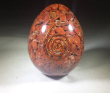 Load image into Gallery viewer, Large (70-75mm) RED JASPER Orgone Gemstone Egg