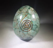 Load image into Gallery viewer, Large (70-75mm) GREEN AVENTURINE Orgone Gemstone Egg