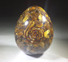 Load image into Gallery viewer, Large (70-75mm) TIGER EYE Orgone Gemstone Egg