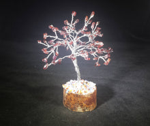 Load image into Gallery viewer, Natural GARNET Gemstone Chip Tree With 100 Stones Crystal Tree Of Life