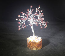 Load image into Gallery viewer, Natural GARNET Gemstone Chip Tree With 100 Stones Crystal Tree Of Life