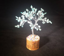 Load image into Gallery viewer, Natural AQUAMARINE Gemstone Chip Tree With 100 Stones Crystal Tree Of Life