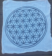 Load image into Gallery viewer, Cotton CRYSTAL GRID CLOTH With Flower Of Life Pattern