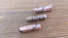 Load image into Gallery viewer, NATURAL RHODONITE Single Terminated Gemstone Crystal Pencil Point (One)