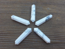 Load image into Gallery viewer, NATURAL HOWLITE Double Terminated Gemstone Crystal Pencil Point (One)