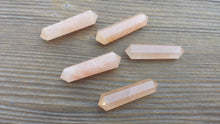 Load image into Gallery viewer, NATURAL PEACH AVENTURINE Double Terminated Gemstone Crystal Pencil Point (One)