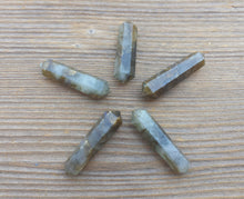 Load image into Gallery viewer, NATURAL LABRADORITE Double Terminated Gemstone Crystal Pencil Point (One)