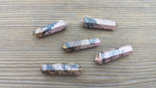 Load image into Gallery viewer, NATURAL RHODONITE Double Terminated Gemstone Crystal Pencil Point (One)