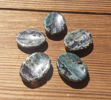 Load image into Gallery viewer, RAINFOREST RHYOLITE Worry Stone Natural Stone Hand Carved Gemstone Worry Stone