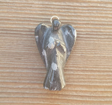 Load image into Gallery viewer, SNOWFLAKE OBSIDIAN ANGEL Pendant Stone Natural Gemstone