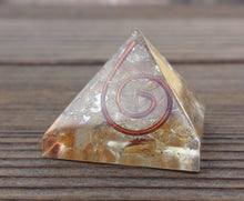 Load image into Gallery viewer, Small (25-30mm) CITRINE COIL Orgone Gemstone Pyramid Small Pyramid Orgone