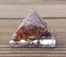 Load image into Gallery viewer, Small (25-30mm) MOOKAITE JASPER COIL Orgone Gemstone Pyramid Small Pyramid Orgone