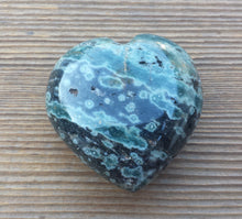 Load image into Gallery viewer, Large NATURAL RAINFOREST RHYOLITE Gemstone Puffy Heart 60-70mm
