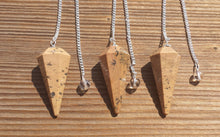Load image into Gallery viewer, INDIAN JASPER Natural Stone Gemstone Faceted Pendulum