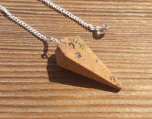 Load image into Gallery viewer, INDIAN JASPER Natural Stone Gemstone Faceted Pendulum