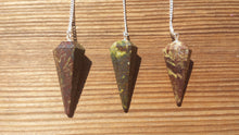Load image into Gallery viewer, DRAGON STONE Natural Stone Gemstone Faceted Pendulum