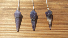 Load image into Gallery viewer, IOLITE Natural Stone Gemstone Faceted Pendulum