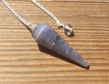 Load image into Gallery viewer, IOLITE Natural Stone Gemstone Faceted Pendulum