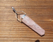 Load image into Gallery viewer, Natural ROSE QUARTZ Crystal D - Point Pendant Gemstone