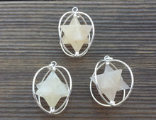 Load image into Gallery viewer, Natural GOLDEN QUARTZ Merkaba Pendant Gemstone Merkaba Spinning Star Pendant