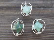 Load image into Gallery viewer, Natural GREEN AVENTURINE  Merkaba Pendant Gemstone Merkaba Spinning Star Pendant
