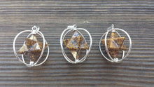 Load image into Gallery viewer, Natural CALLIGRAPHY STONE  Merkaba Pendant Gemstone Merkaba Spinning Star Pendant
