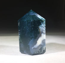 Load image into Gallery viewer, NATURAL MOSS AGATE Carved Faceted Point Gemstone Crystal  Point