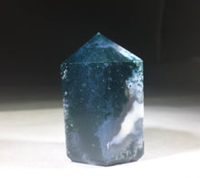 Load image into Gallery viewer, NATURAL MOSS AGATE Carved Faceted Point Gemstone Crystal  Point