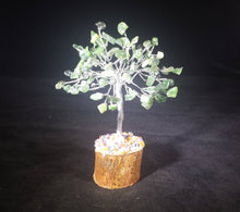 Load image into Gallery viewer, Natural GREEN JADE Gemstone Chip Tree With 100 Stones Crystal Tree Of Life