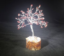 Load image into Gallery viewer, Natural GARNET Gemstone Chip Tree With 100 Stones Crystal Tree Of Life