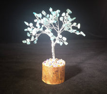 Load image into Gallery viewer, Natural AQUAMARINE Gemstone Chip Tree With 100 Stones Crystal Tree Of Life