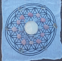 Load image into Gallery viewer, Cotton CRYSTAL GRID CLOTH With Flower Of Life Pattern