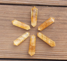Load image into Gallery viewer, NATURAL CITRINE Double Terminated Gemstone Crystal Pencil Point (One)