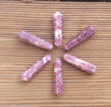 Load image into Gallery viewer, NATURAL LEPIDOLITE Double Terminated Gemstone Crystal Pencil Point (One)