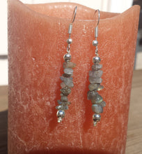 Load image into Gallery viewer, Natural LABRADORITE Handmade Gemstone Chip EARRINGS