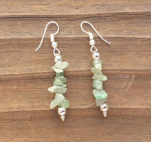 Load image into Gallery viewer, Natural GREEN AVENTURINE Handmade Gemstone Chip EARRINGS