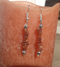 Load image into Gallery viewer, Natural HESSONITE GARNET Handmade Gemstone Chip EARRINGS