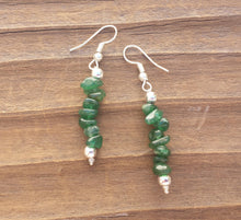Load image into Gallery viewer, Natural EMERALD Handmade Gemstone Chip EARRINGS