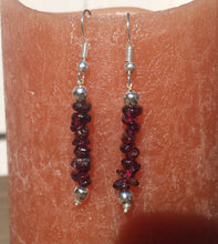 Load image into Gallery viewer, Natural GARNET Handmade Gemstone Chip EARRINGS