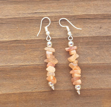 Load image into Gallery viewer, Natural MOONSTONE Handmade Gemstone Chip EARRINGS