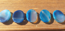 Load image into Gallery viewer, BLUE ONYX Worry Stone Natural Stone Hand Carved Gemstone Worry Stone