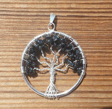 Load image into Gallery viewer, BLACK TOURMALINE Tree Of Life Wire Wrapped Pendant Stone Natural Gemstone