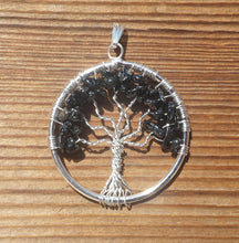 Load image into Gallery viewer, BLACK TOURMALINE Tree Of Life Wire Wrapped Pendant Stone Natural Gemstone