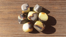 Load image into Gallery viewer, Three (3) SEPTARIAN Dragon Stone Tumbled Stones Medium/Large Natural Tumble Stones