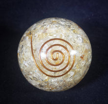 Load image into Gallery viewer, MEDIUM (40-50mm) CITRINE stone Orgone Gemstone Sphere Orgone Sphere