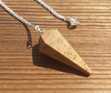 Load image into Gallery viewer, INDIAN JASPER Natural Stone Gemstone Faceted Pendulum