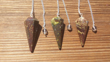 Load image into Gallery viewer, DRAGON STONE Natural Stone Gemstone Faceted Pendulum