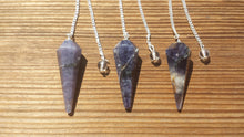 Load image into Gallery viewer, IOLITE Natural Stone Gemstone Faceted Pendulum