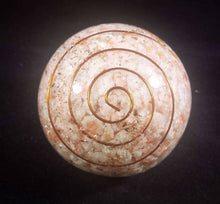 Load image into Gallery viewer, Large (60-70mm) SUNSTONE Orgone Gemstone Sphere Orgone Sphere