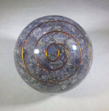 Load image into Gallery viewer, Large (60-70mm) BLUE AVENTURINE Orgone Gemstone Sphere Orgone Sphere